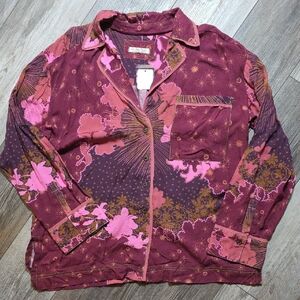 Free People We The Free | Living Good Vibrations Buttondown Pajama Shirt *NWT
